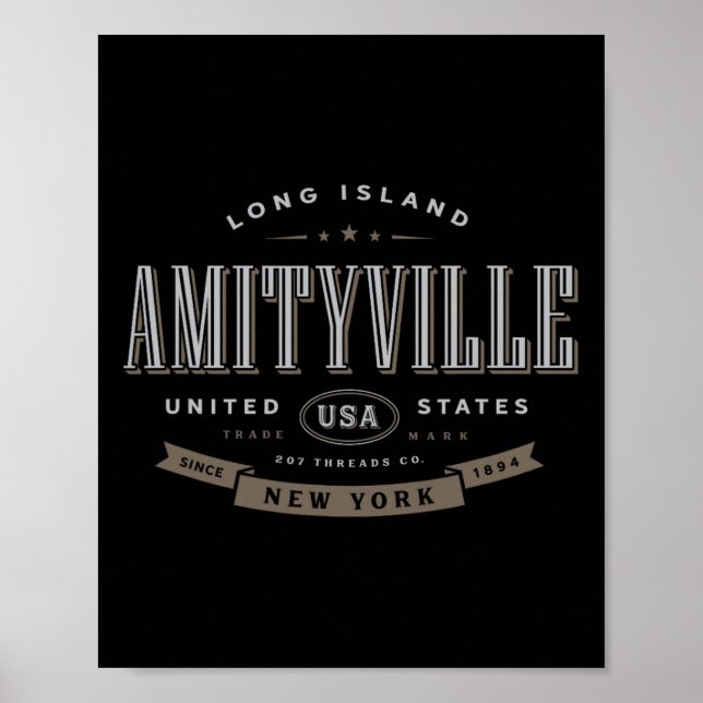 Póster Amityville Ny New York Vacation Souvenir  (Frente)