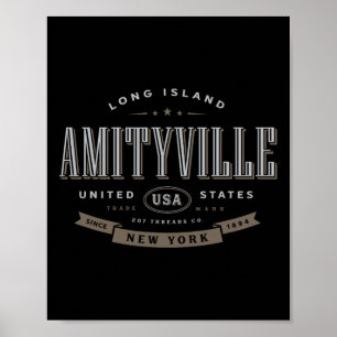 Póster Amityville Ny Nueva York Recuerdo de Vacaciones