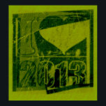 Póster Amo 2013 - Green Rock Pop Art - Poster<br><div class="desc">Amo los años 2000</div>