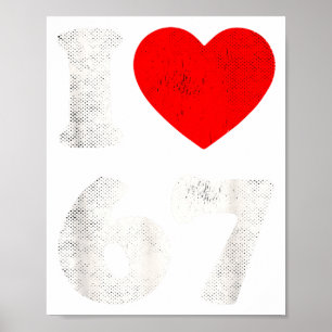 Póster Amo 67 Seis Siete Clic 67 Meme Vintage Gen Alfa