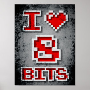 Póster Amo 8 Bits