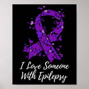 Póster Amo A Alguien Con Conciencia De La Epilepsia De Lu