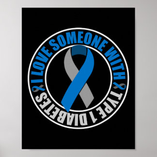Póster Amo a alguien con diabetes tipo 1