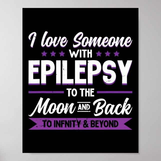Póster Amo A Alguien Con Epilepsia A La Epilepsia De La L (Frente)