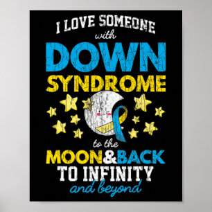 Póster Amo A Alguien Con Síndrome De Down En La Luna Y