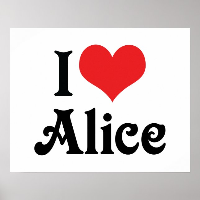 Póster Amo a Alice (Frente)