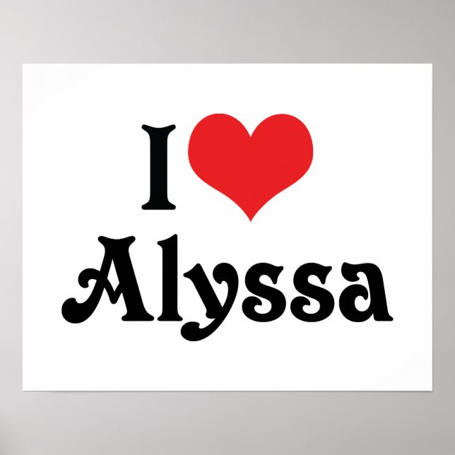 Póster Amo a Alyssa (Frente)