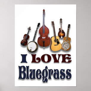 PÓSTER AMO A BLUEGRASS -POSTER
