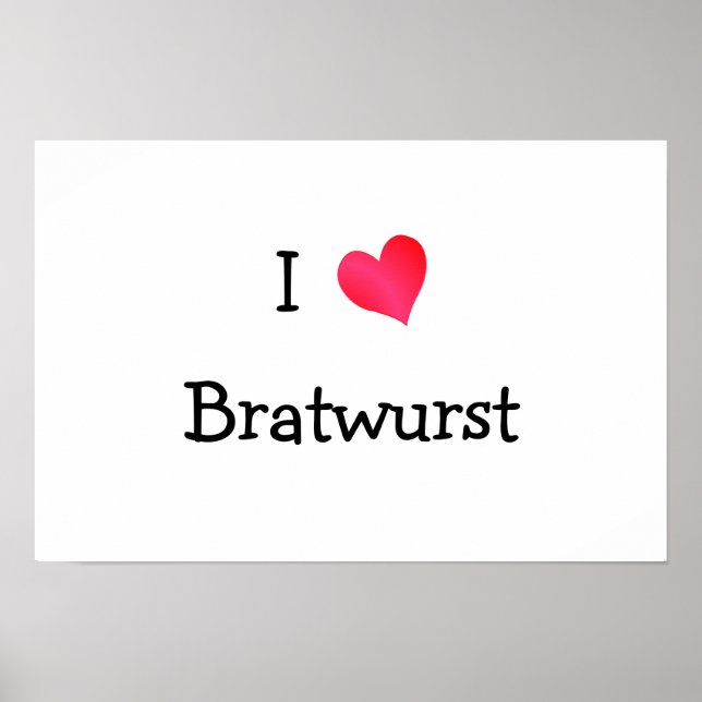 Póster Amo a Bratwurst (Frente)