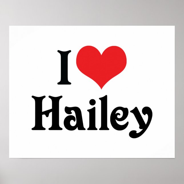 Póster Amo a Hailey (Frente)