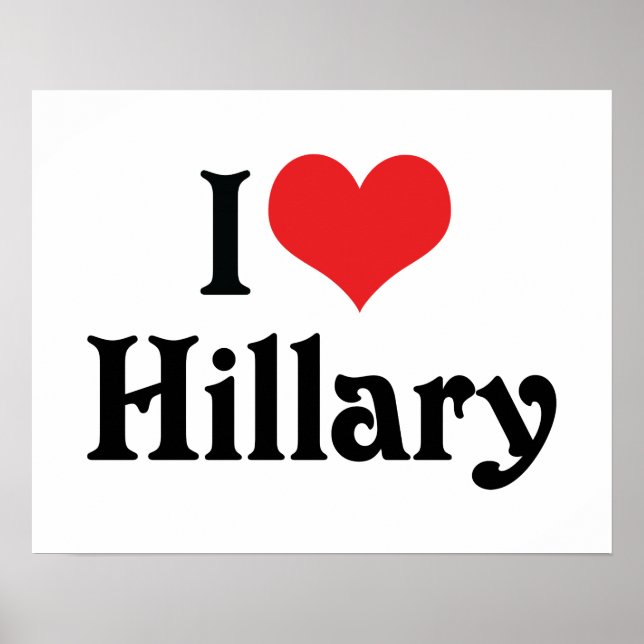 Póster Amo a Hillary (Frente)