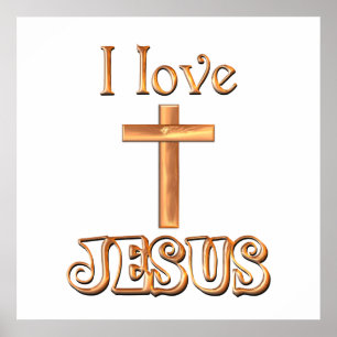 Póster Amo a Jesús