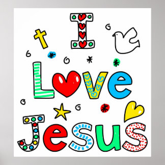 Póster Amo a Jesús