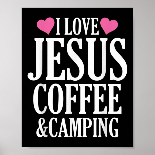 Póster Amo a Jesús Café y Camping (Frente)