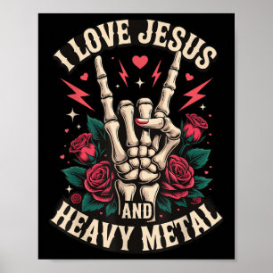 Póster Amo a Jesús y el Heavy Metal