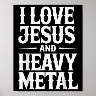 Póster Amo a Jesús y el Heavy Metal