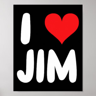 Póster Amo a Jim - Corazón - Nombre