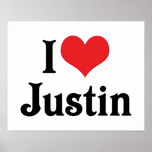 Póster Amo a Justin (Frente)