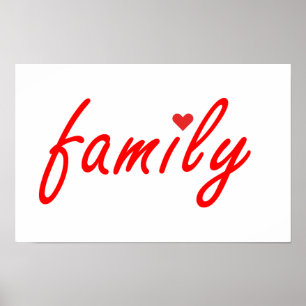 Póster Amo a la familia