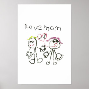 Póster amo a la mamá