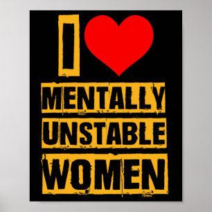 Póster Amo a las mujeres metastalmente inestables Valenti