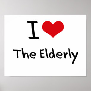 Póster Amo a los ancianos