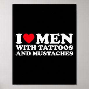 Póster Amo A Los Hombres Con Tatuajes Y Bóvedas