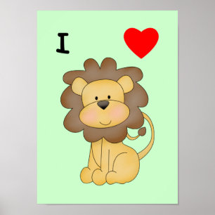 Póster Amo a los Leones