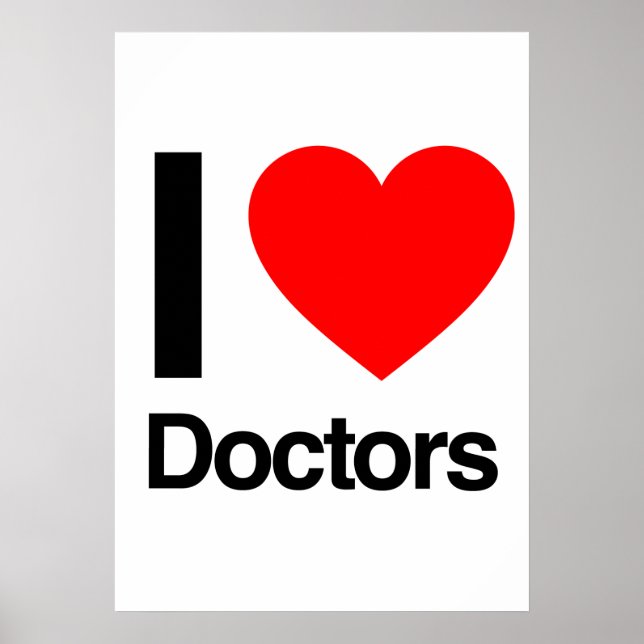 Póster amo a los médicas (Frente)