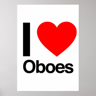 Póster amo a los oboes
