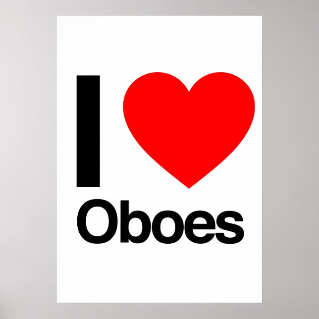 Póster amo a los oboes (Frente)