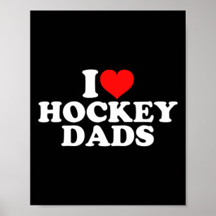 Póster Amo a los padres de hockey