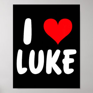 Póster Amo a Luke - Corazón - Nombre