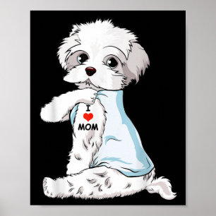 Póster Amo a mamá Tattoo Havanese Mamá Perro Mujeres aman