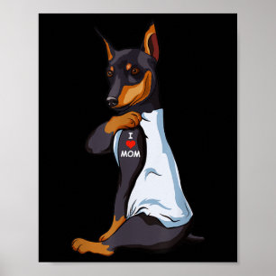 Póster Amo A Mamá Tattoo Manchester Terrier Mom Perro Lov