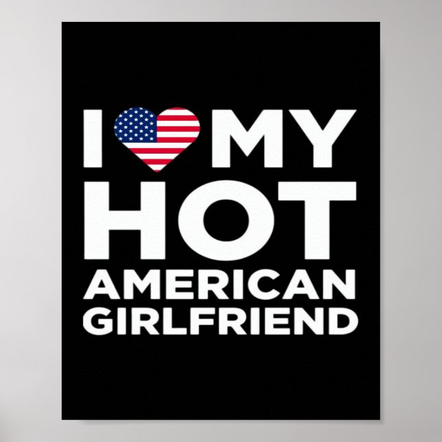 Póster Amo a mi ardiente novia americana (Frente)