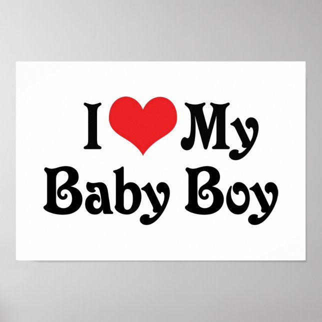 Póster Amo a mi bebé niño (Frente)