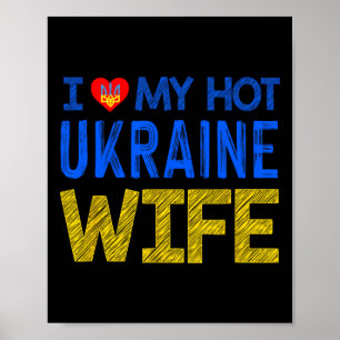 Póster Amo a mi caliente esposa de Ucrania