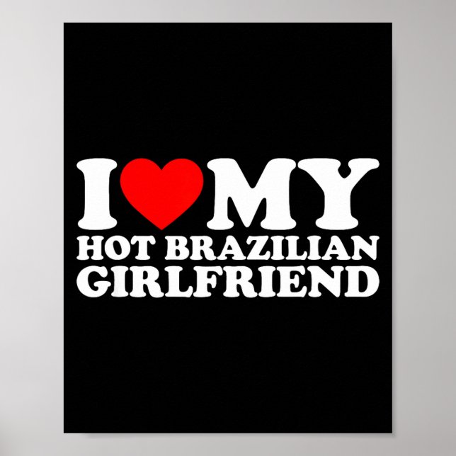 Póster Amo a mi caliente novia brasileña  (Frente)