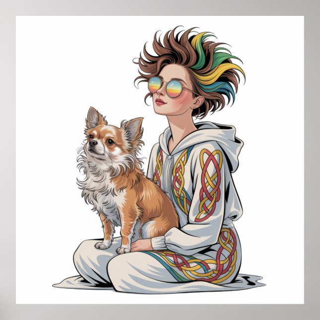 Póster  amo a mi chihuahua  (Frente)