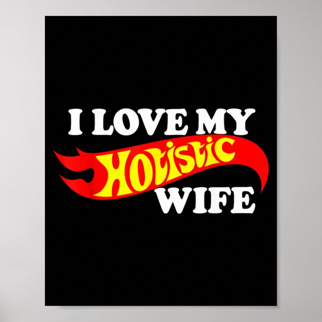 Póster Amo a mi esposa holística (Frente)