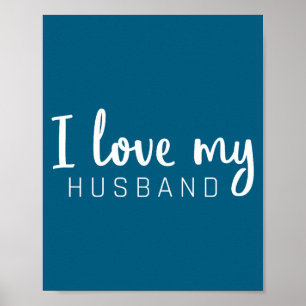 Póster Amo a mi esposo aniversario conjunto de pareja rop