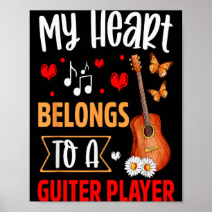 Póster Amo a mi esposo que toca la guitarra regalos para 