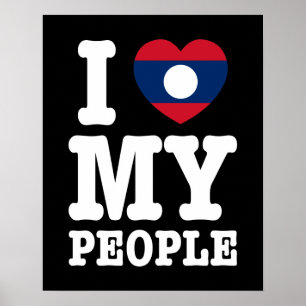 Póster Amo a mi gente lao