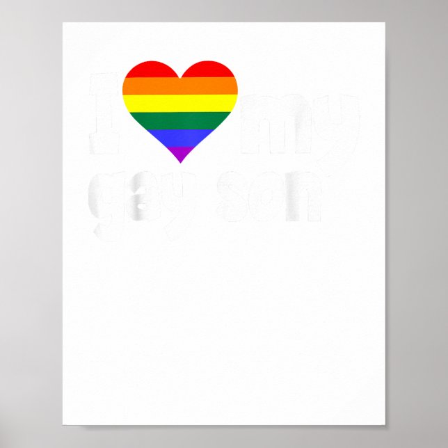 Póster Amo a mi hijo gay Camisas mujeres Vintage Orgullo  (Frente)