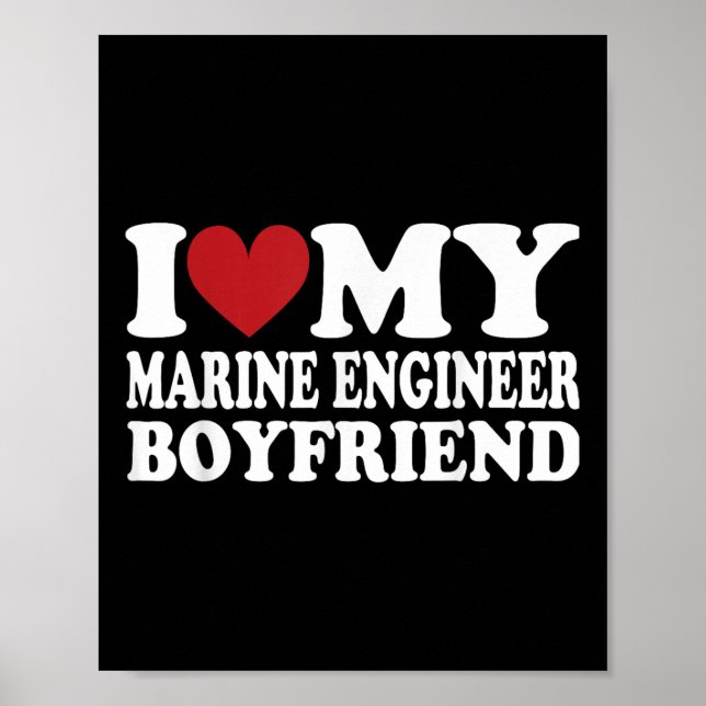Póster Amo A Mi Ingeniero Novio Funny Girlfriend Vale (Frente)