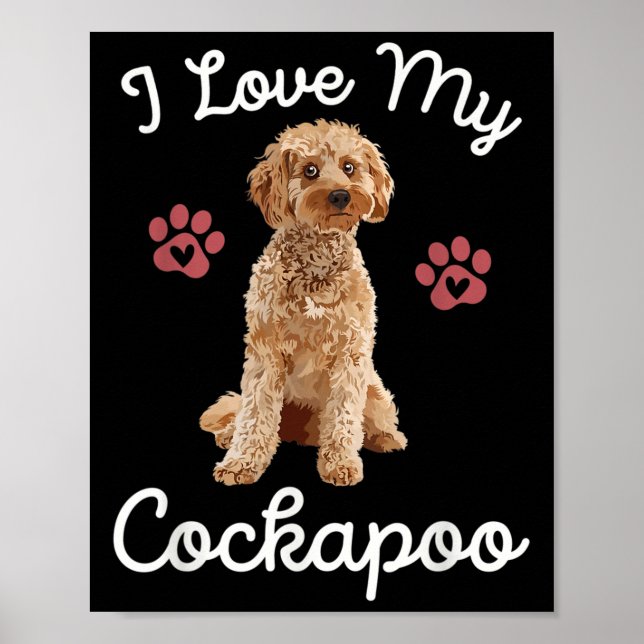 Póster Amo A Mi Madre Perro Apoo Cita Graciosa Mascota Du (Frente)