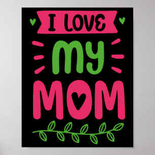Póster Amo a mi mamá mamá mamá, mamá, cantos