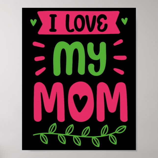 Póster Amo a mi mamá mamá mamá, mamá, cantos (Frente)