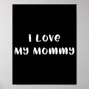 Póster Amo a mi mami mamá linda o madre día de la madre